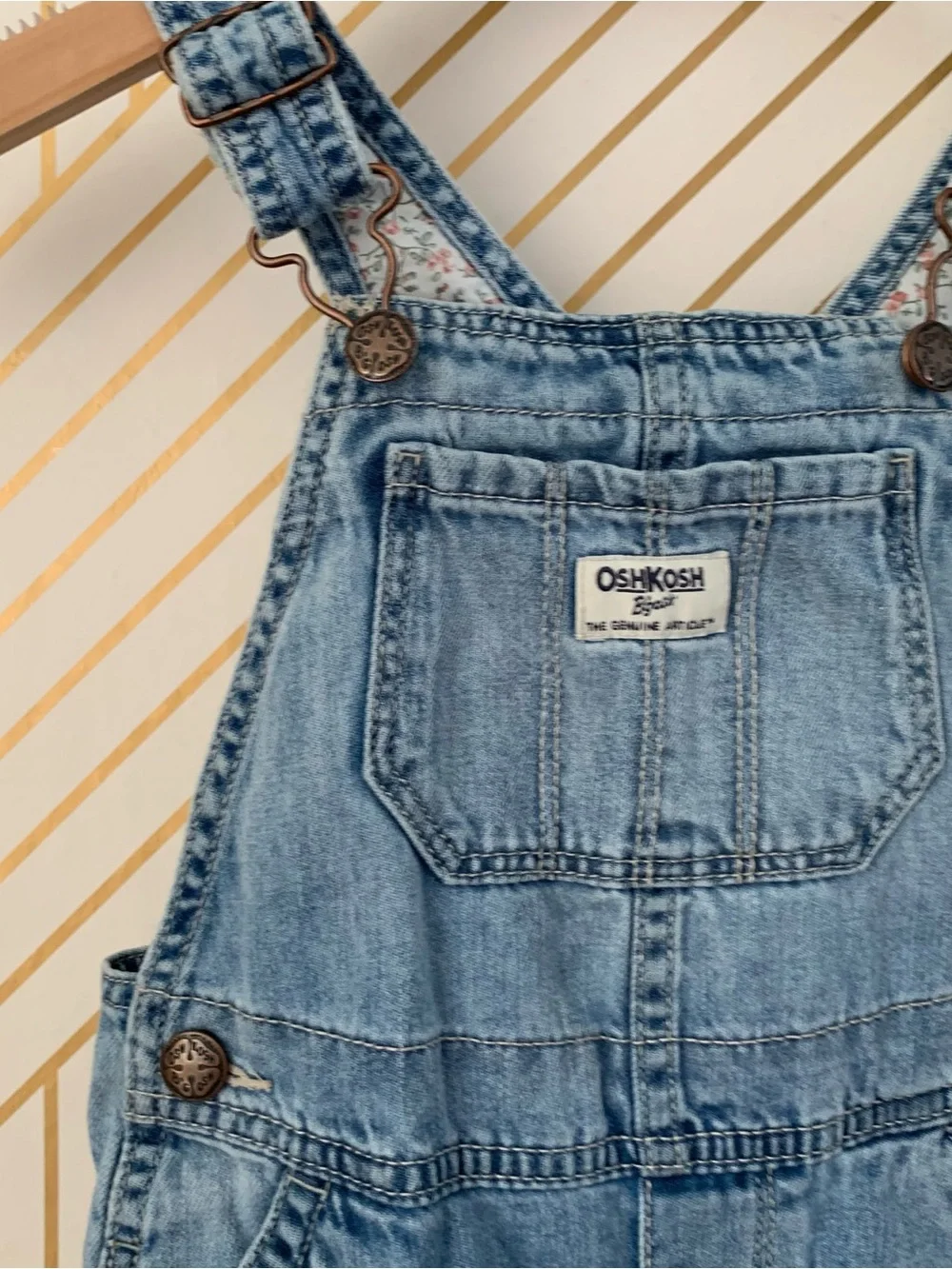 OshKosh B'gosh vintage 100% Cotton  Vestbak Overall Denim Jeans overalls 4T